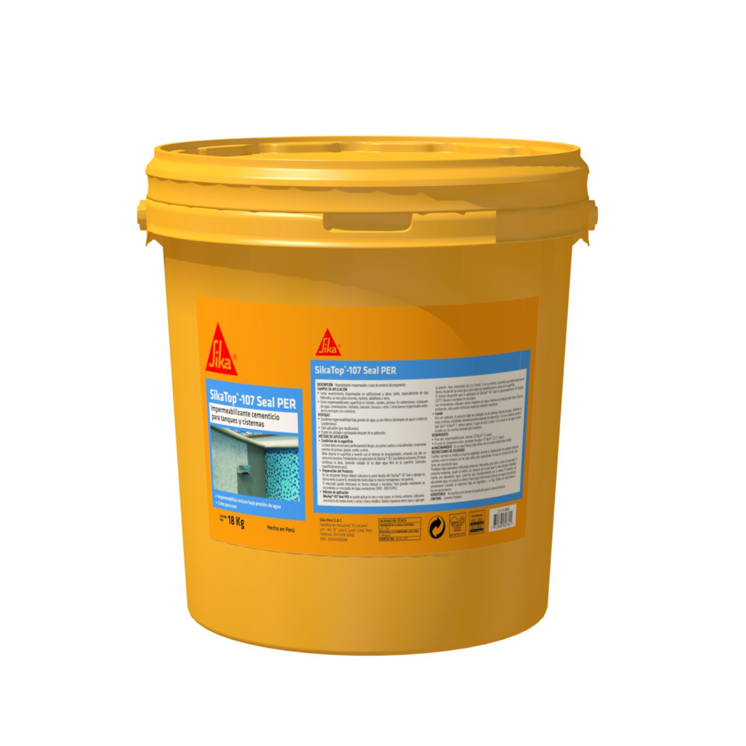 Mortero Impermeable SikaTop®-107 Seal PER x 18Kg