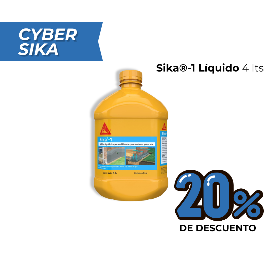 Aditivo Impermeabilizante para concreto Sika®-1 Líquido x 4L