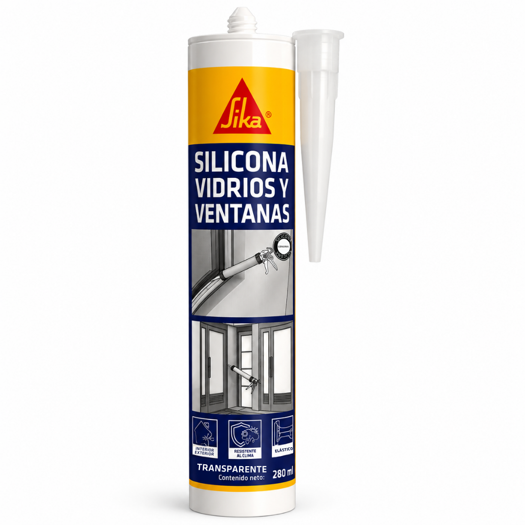 Sellador de Silicona para Vidrio y Aluminio Sika Seal-131 Transparente