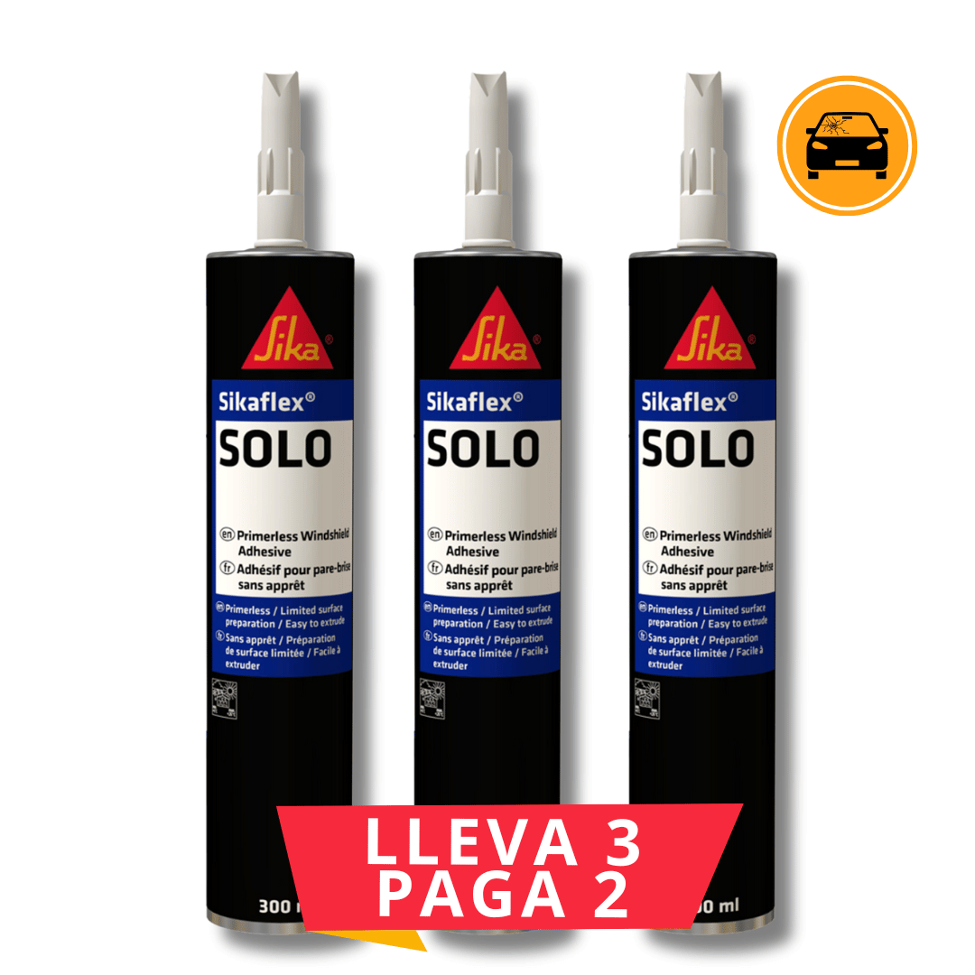 3x2 Adhesivo para Parabrisas Sikaflex® SOLO - Negro x 300 ml
