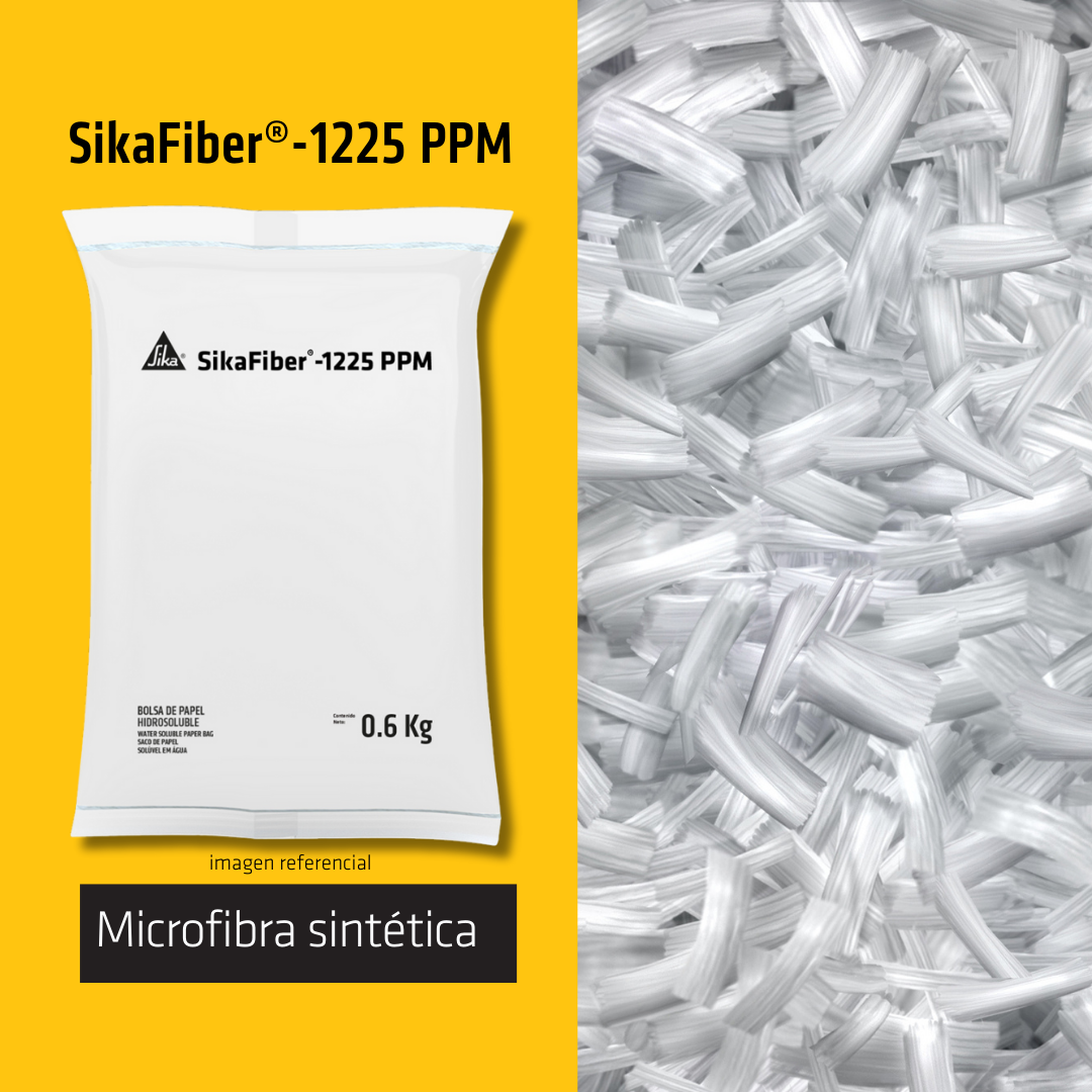 Microfibra de polipropileno para concreto SikaFiber 1225 PPM