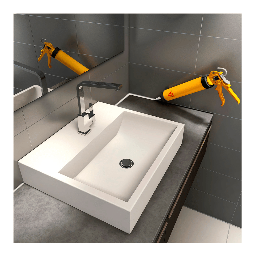 3x2 Silicona Antihongos p/ Baños y Cocinas Sika Sanisil Transparente 280ml + Gratis Sikafast 201