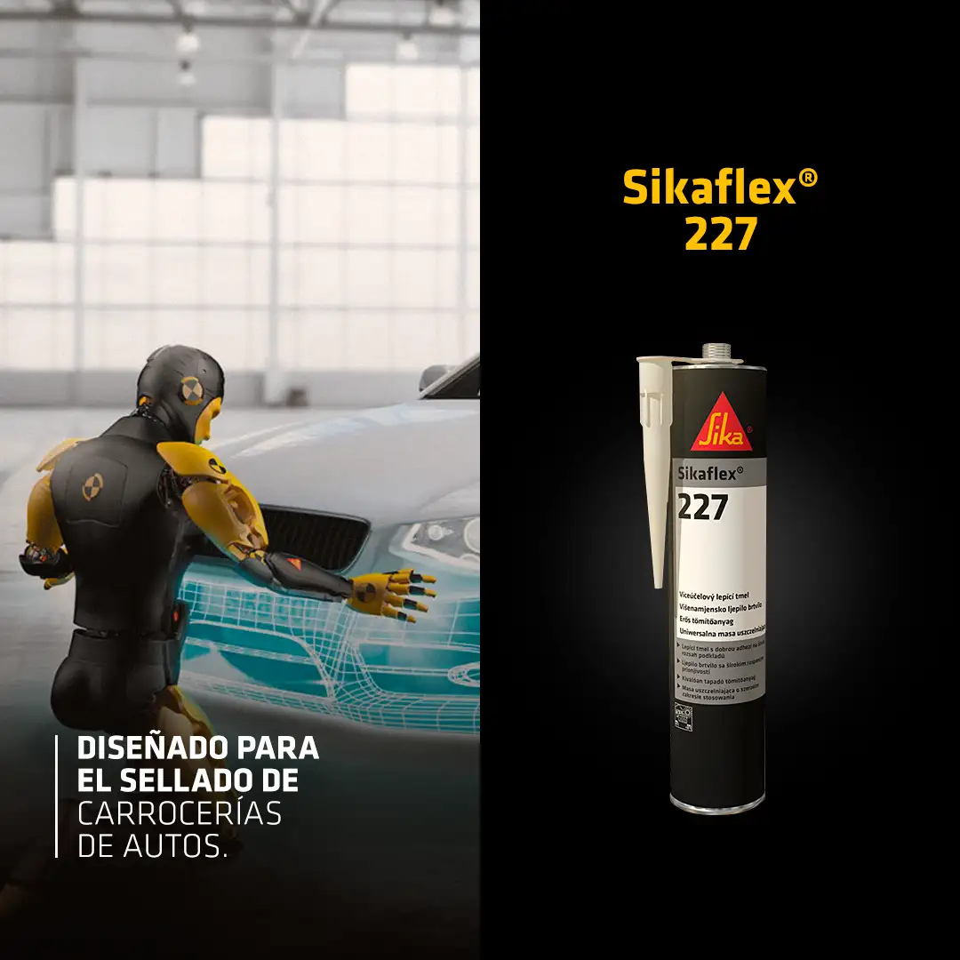 3UniSellador p/carrocerías Sikaflex-227Negro Gratis Masiflex 600gr