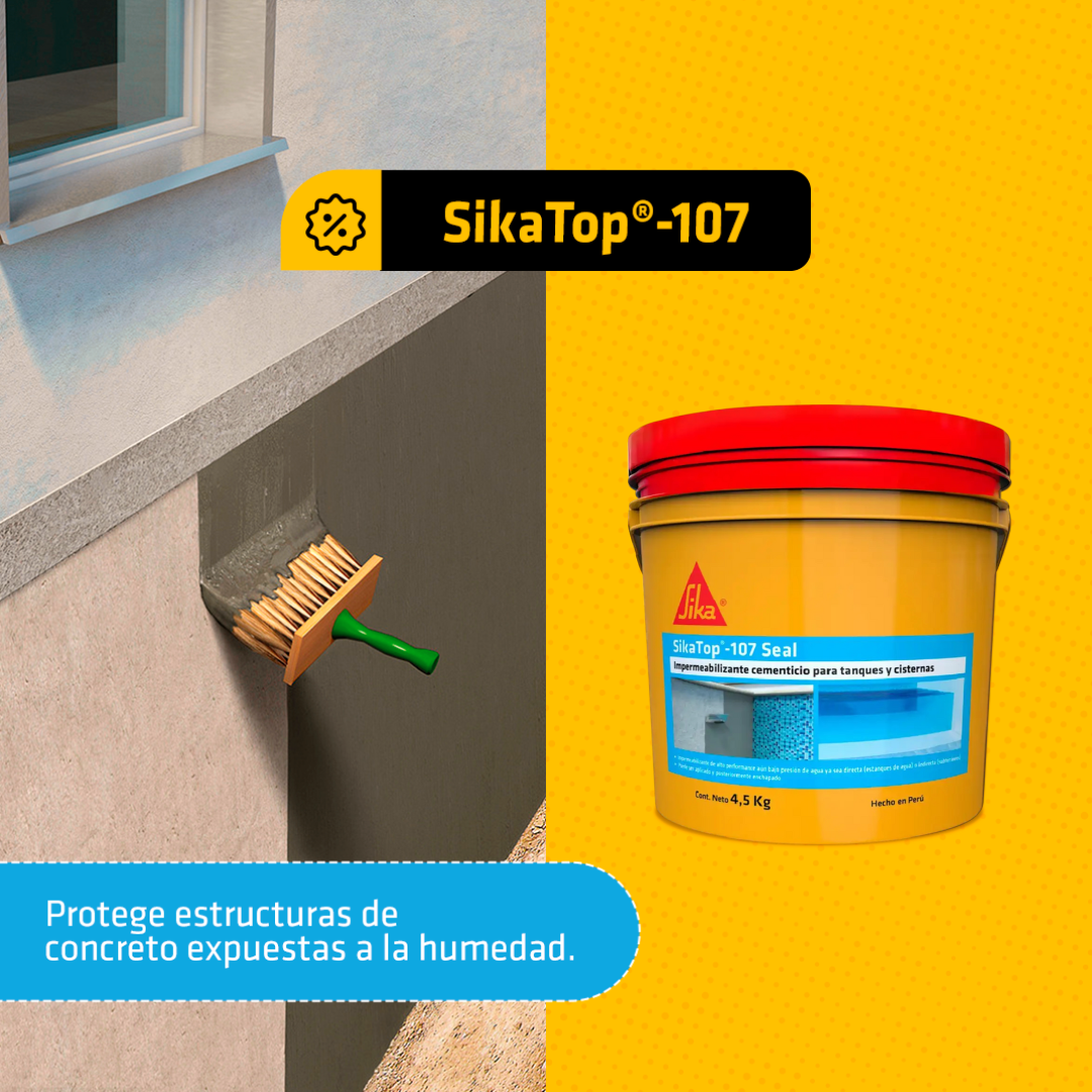 Mortero Impermeable SikaTop®-107 Seal PER x 4L