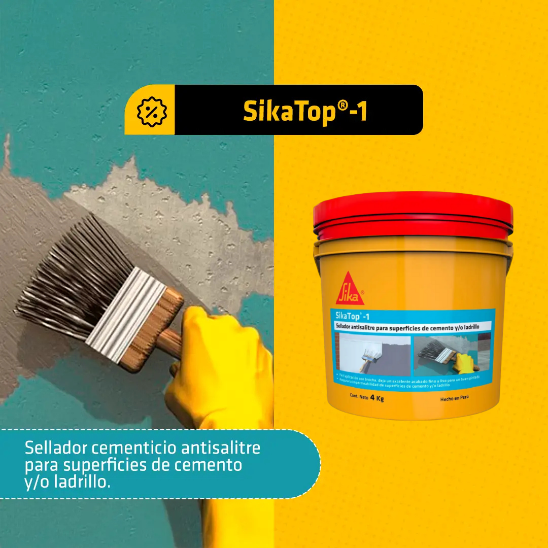 Sellador Antisalitre SikaTop®-1 x 4 Kg
