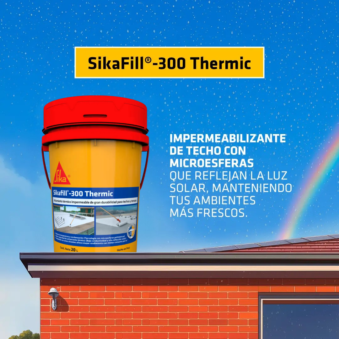 Impermeabilizante y Aislante Térmico de Techos SikaFill®-300 Thermic x 20L Blanco