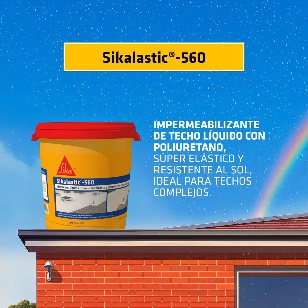 Membrana Líquida Impermeable con Poliuretano Sikalastic®-560 x 19L Blanco