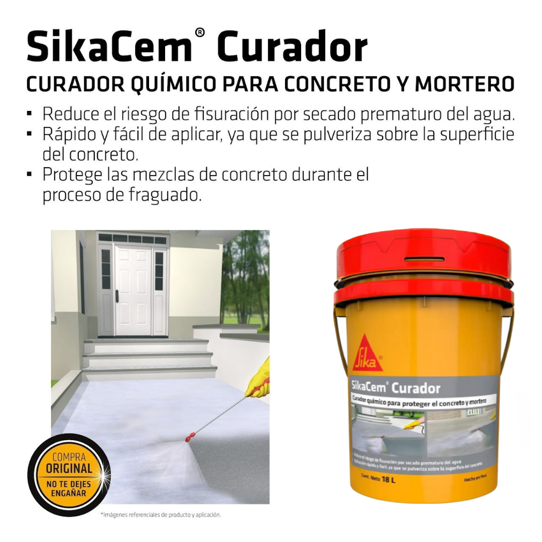 Curador de Concreto y Mortero SikaCem® Curador x 18L