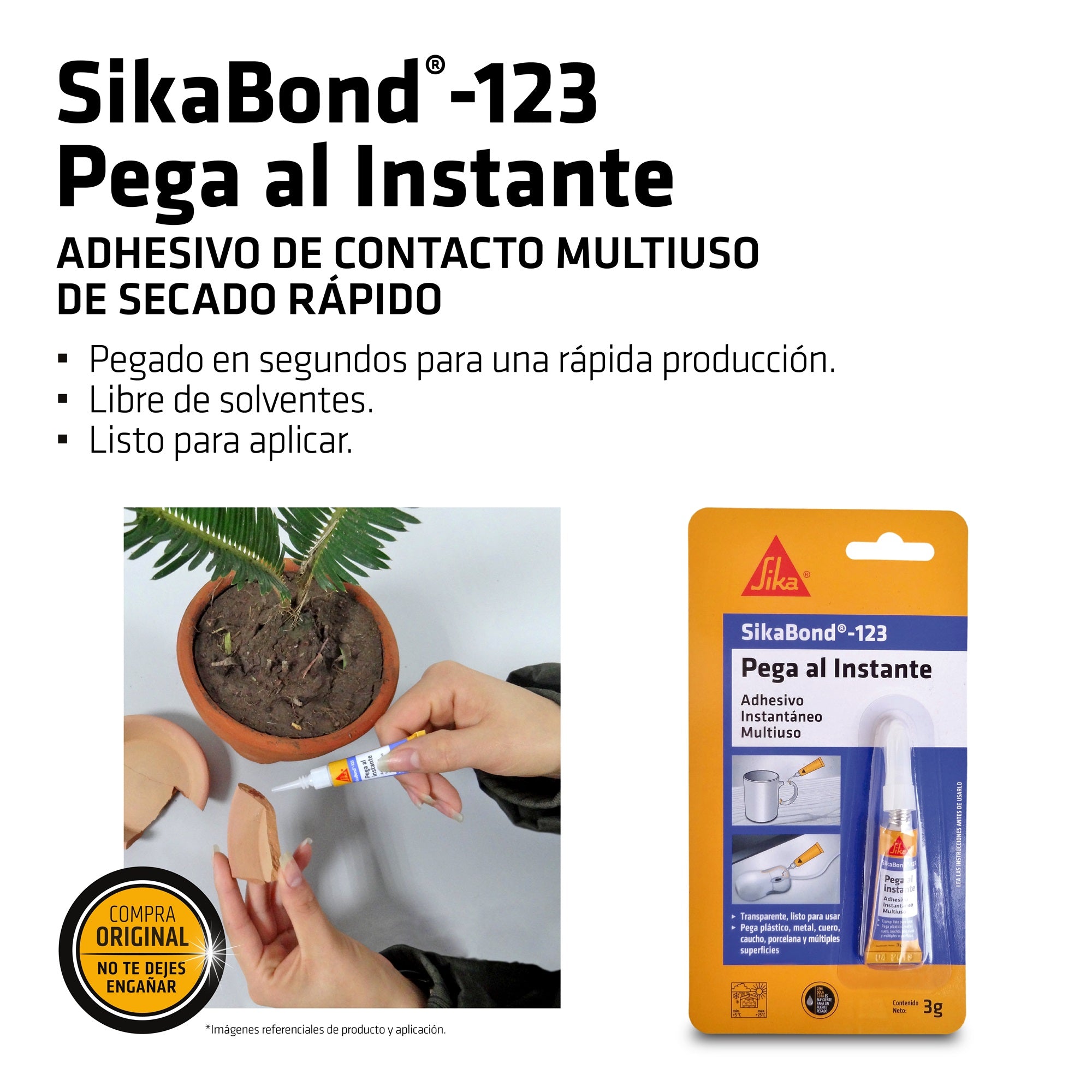 1 Cinta Autoadhesiva para sellado de Uniones Sika® MultiSeal S Gratis 1 SikaBond 123 Pega al Instante