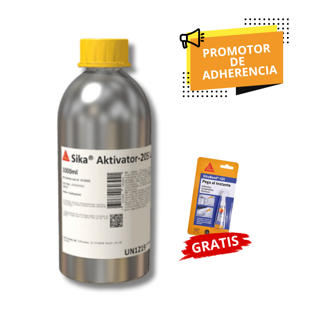Pre Tratamiento P/ Sustratos No Porosos Sika® Aktivator-205 x 1L + Sikabond 123