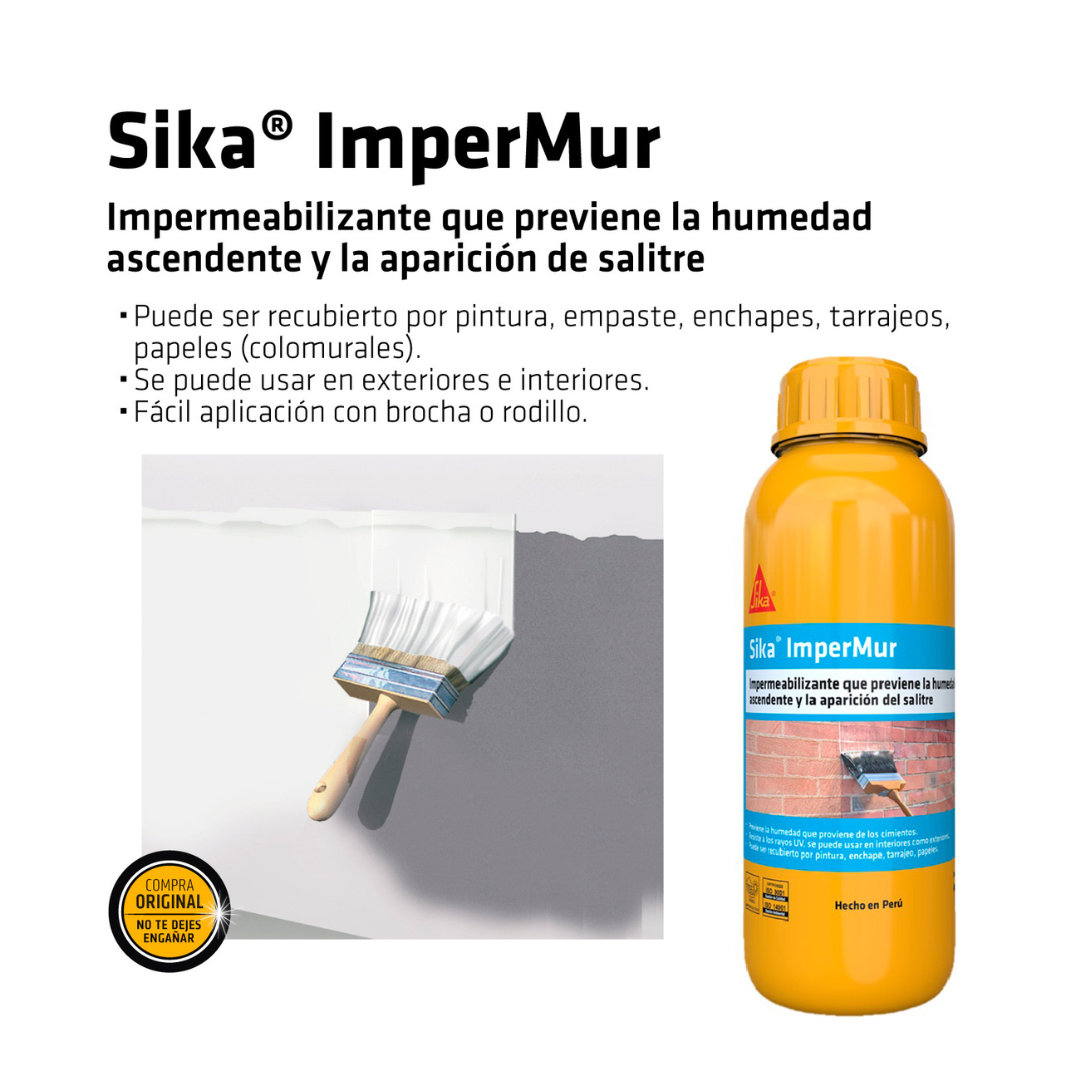Resina contra la humedad y Salitre Sika® ImperMur x 1L