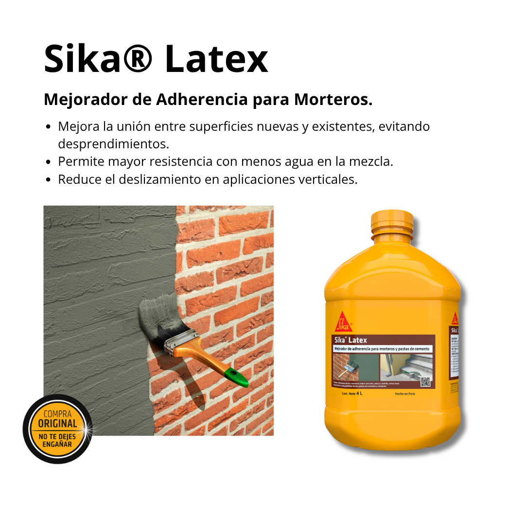 Mejorador de Adherencia para Morteros Sika® Latex x 4L