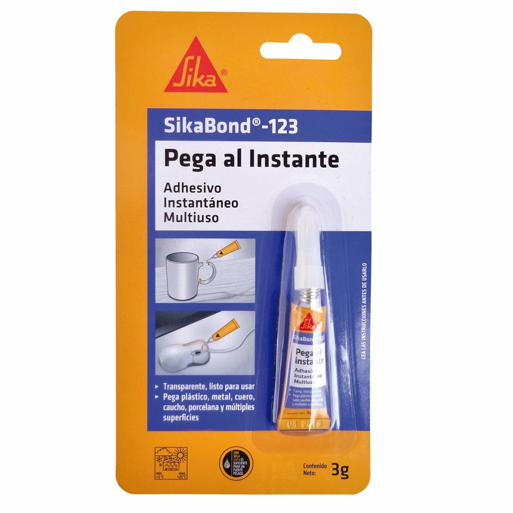 Adhesivo Instantáneo Multiusos SikaBond®-123 Pega al Instante