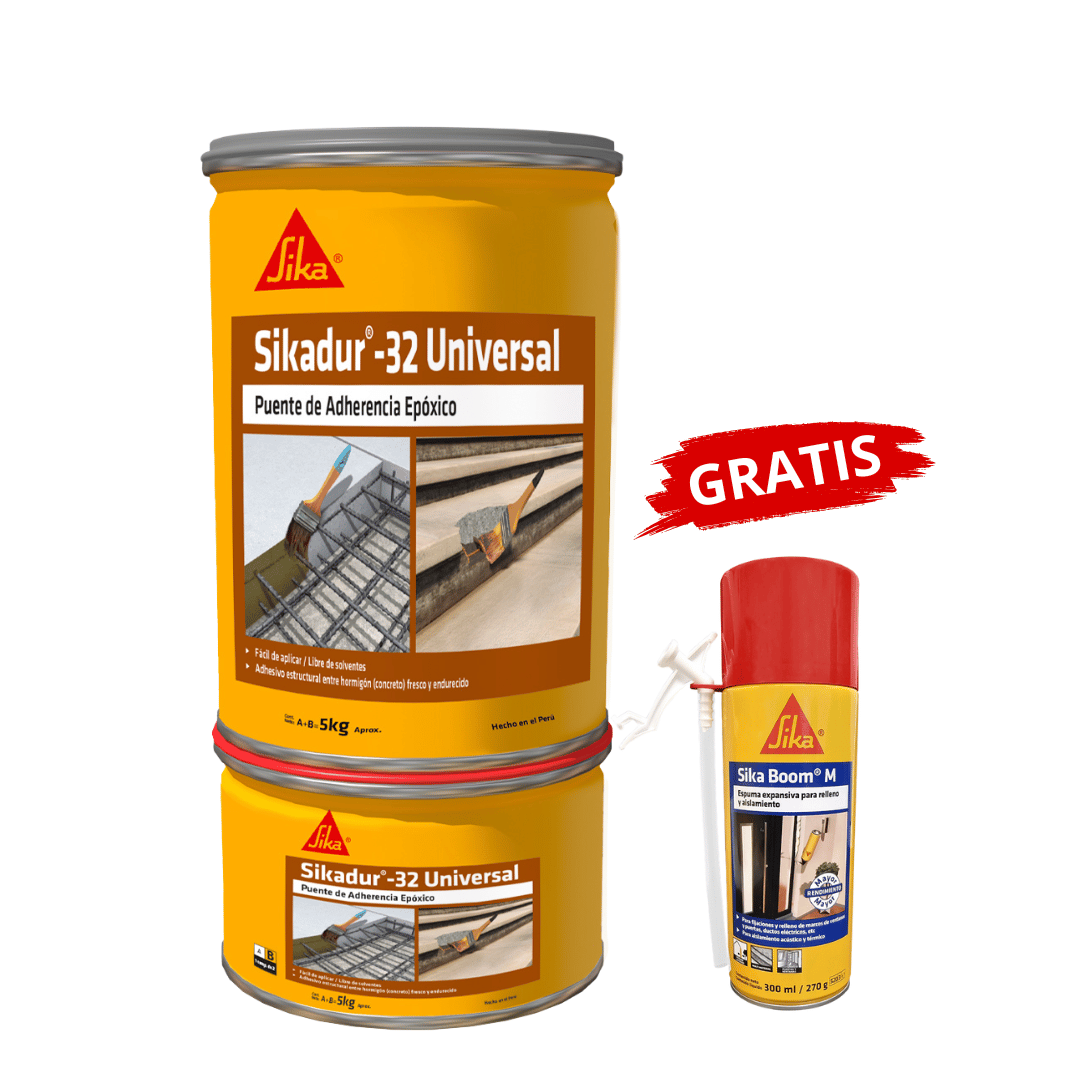 Adhesivo Epóxico Sikadur®-32 Universal x 5Kg Gratis 1 Sika Boom M x 300 ml