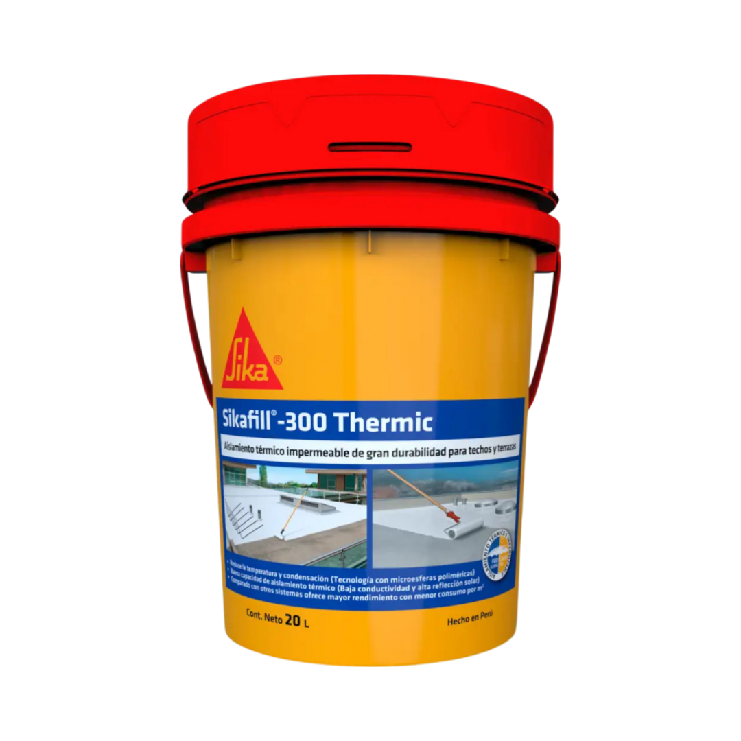 Impermeabilizante y Aislante Térmico de Techos SikaFill®-300 Thermic x 20L Blanco