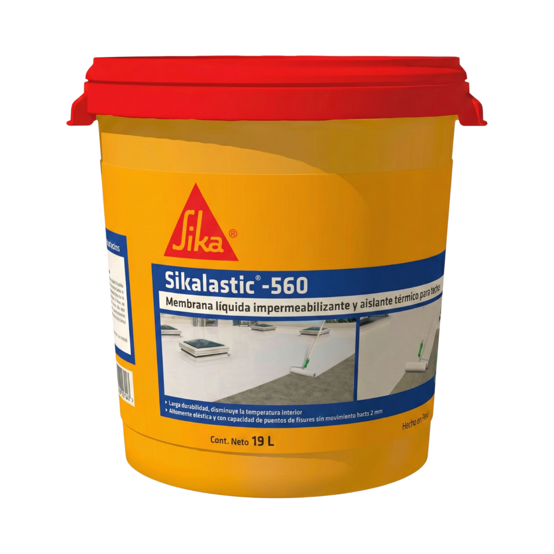 Membrana Líquida Impermeable con Poliuretano Sikalastic®-560 x 19L Blanco