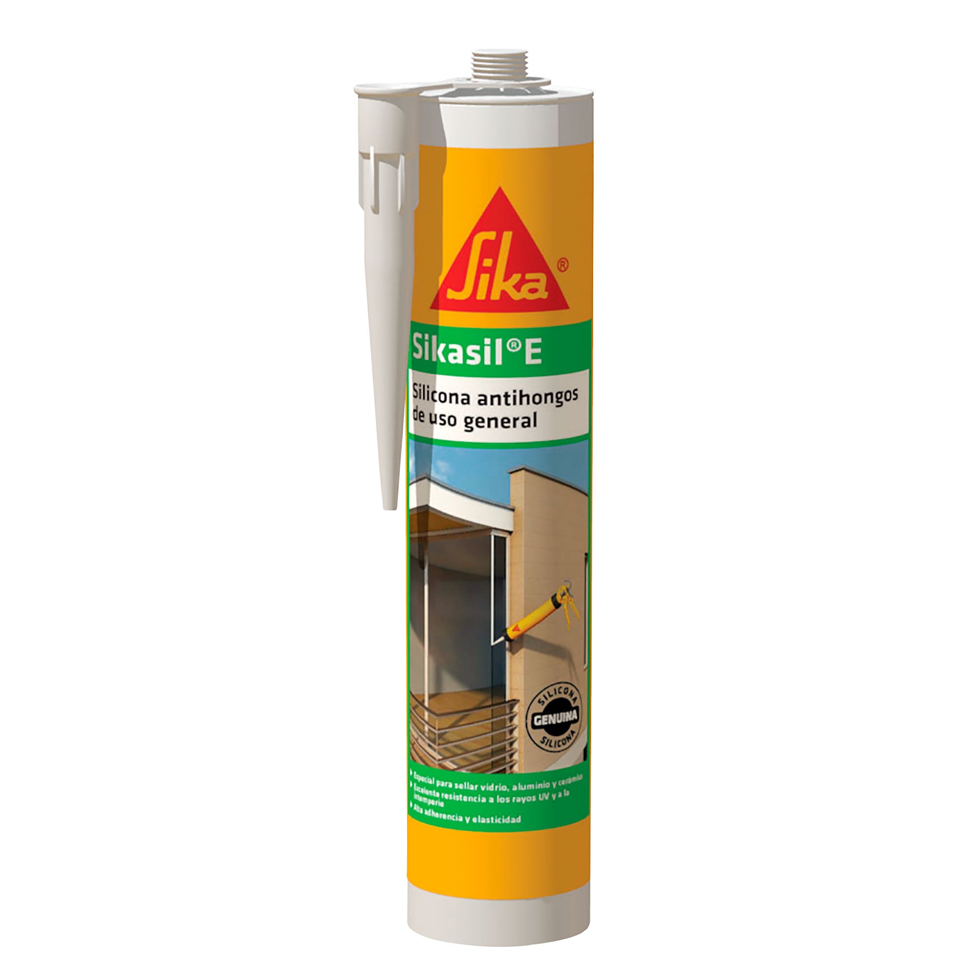 Silicona Acética Para Puertas Y Ventanas Sikasil E Transparente x 280ml