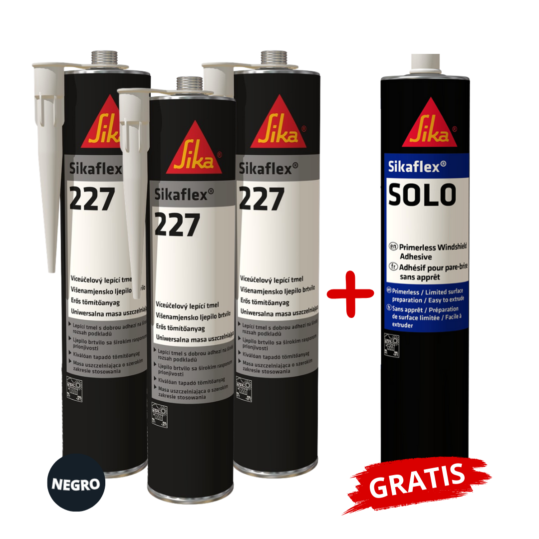 3UniSellador p/carrocerías Sikaflex-227Negro Gratis SikaflexSOLO