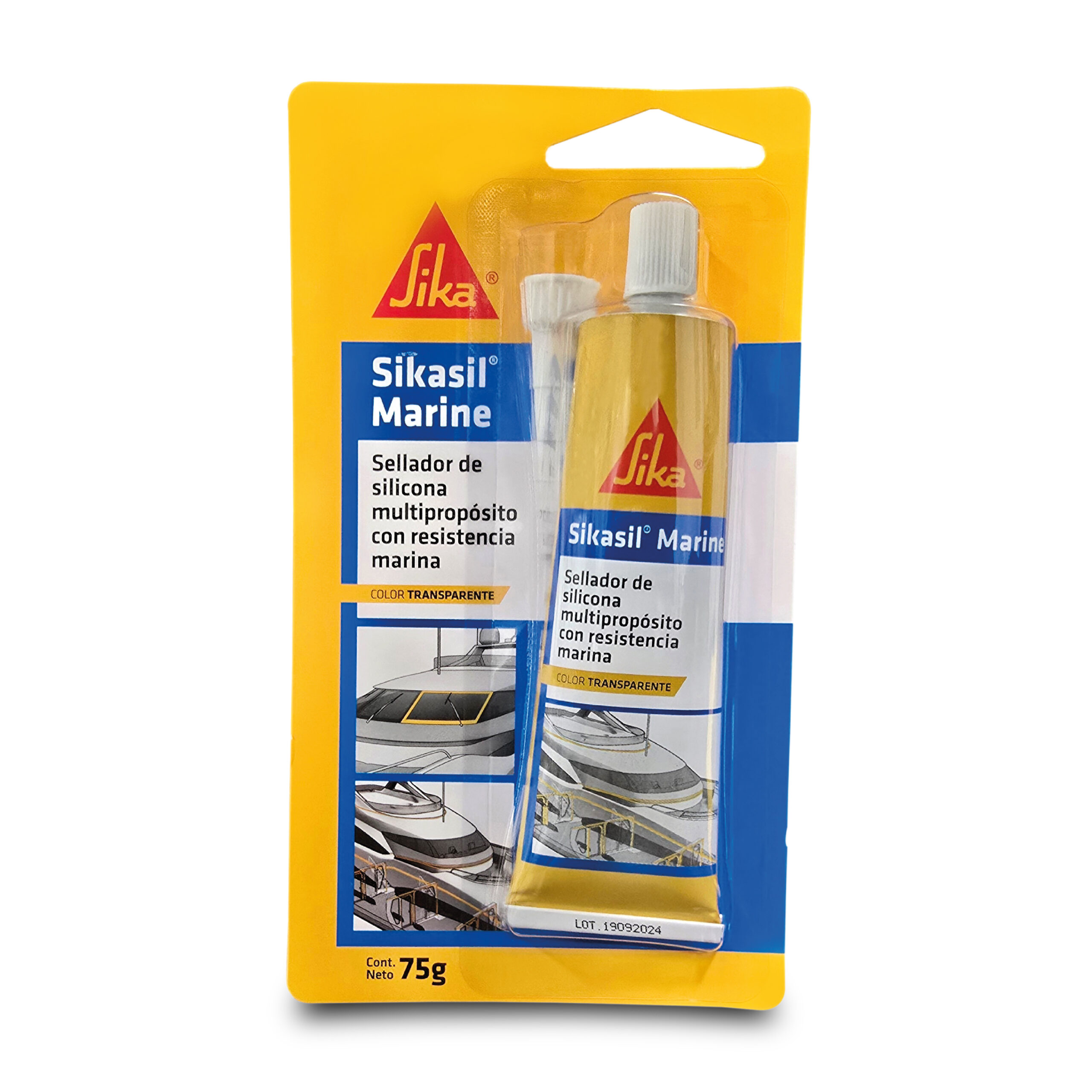 Sellador Silicona Neutra Sikasil® Marine transparente x 75gr
