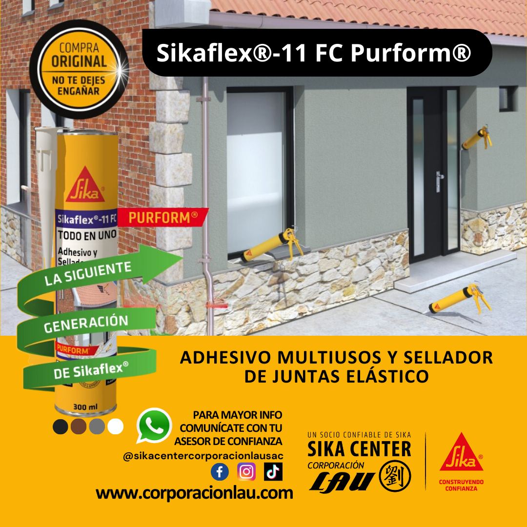 Adhesivo y Sellador Sikaflex®-11 FC Purform® Marrón x 300 ml