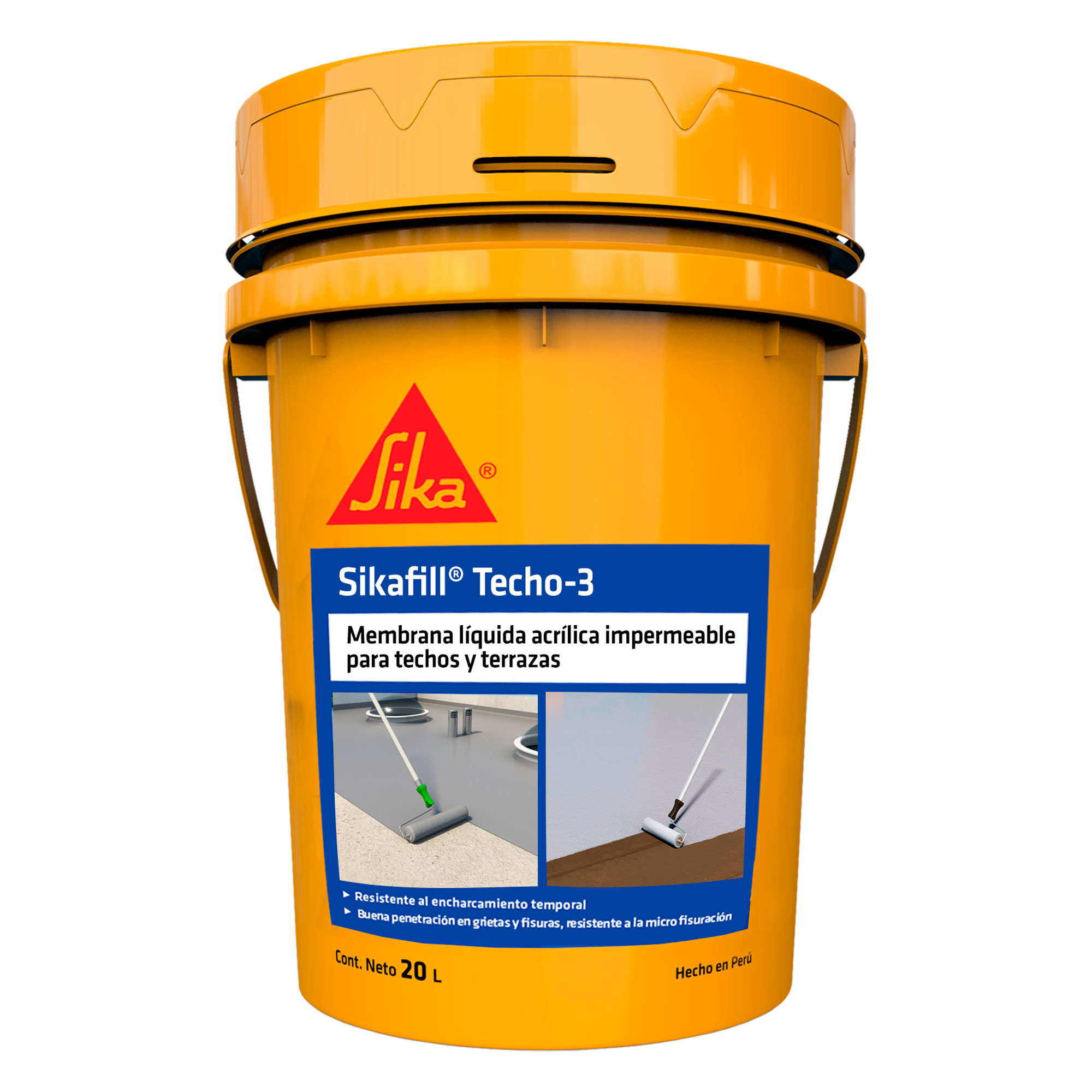 Impermeabilizante para Techos Sikafill®Techo-3 Gris x 20L