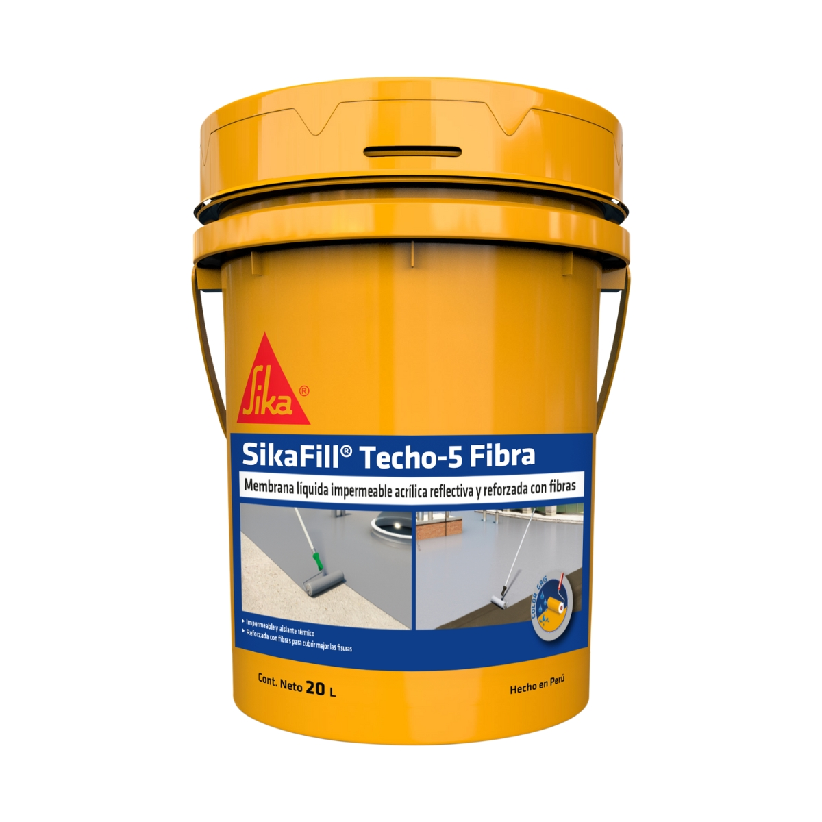 Membrana Impermeabilizante Sikafill® Techo-5 Fibra Gris x 20L