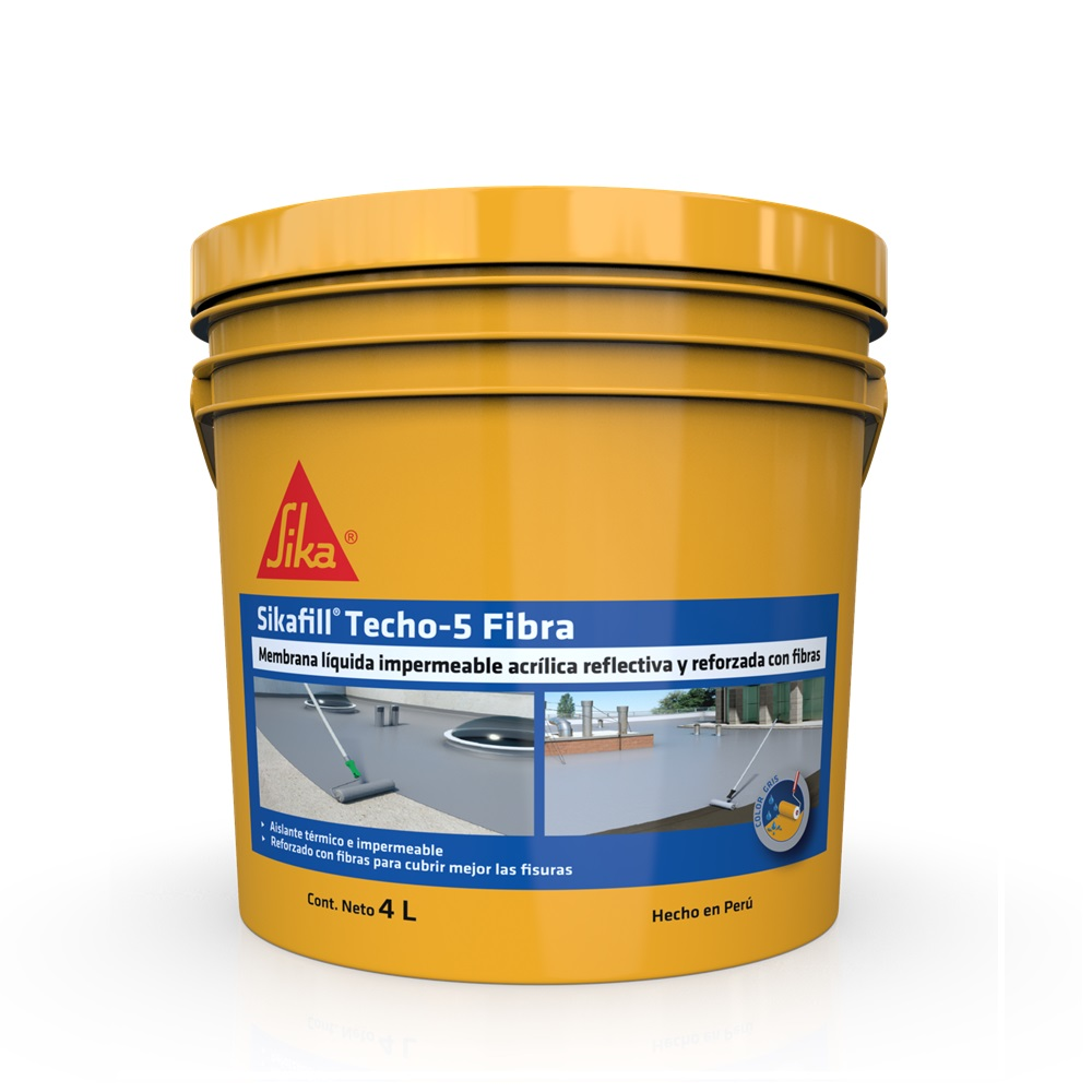 Membrana Impermeabilizante Sikafill® Techo-5 Fibra Gris x 4L