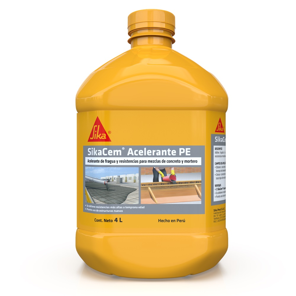 Acelerante de Fragua SikaCem® Acelerante PE x 4L