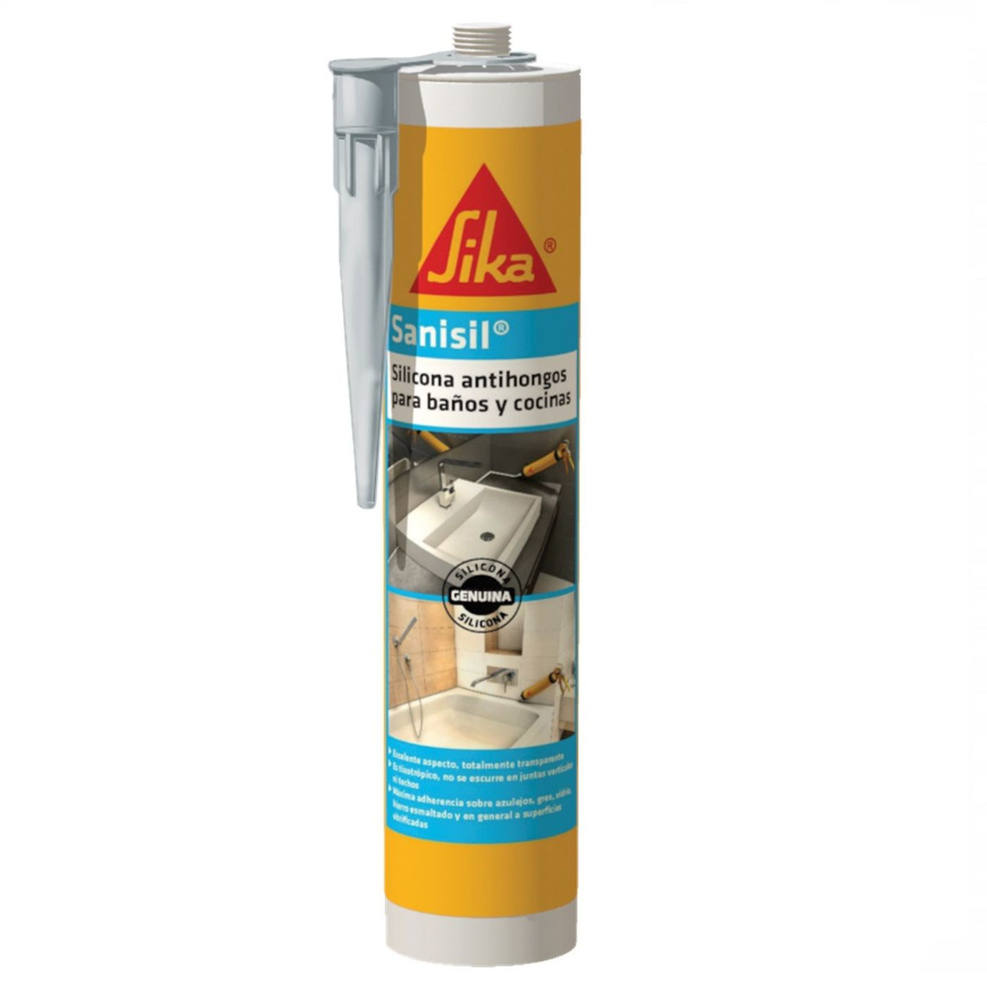 Silicona para baños y cocinas Sika® Sanisil® x 300 ml