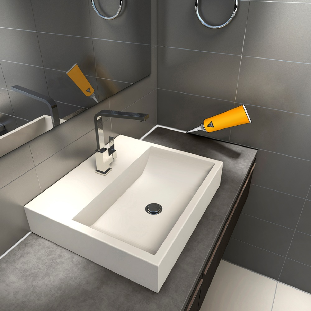 Silicona para baños y cocinas Sika® Sanisil® x 300 ml