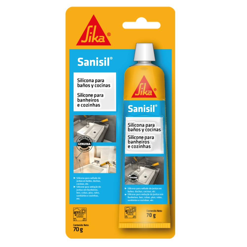 Silicona blister para baños y cocinas Sika® Sanisil® Blister x 70gr