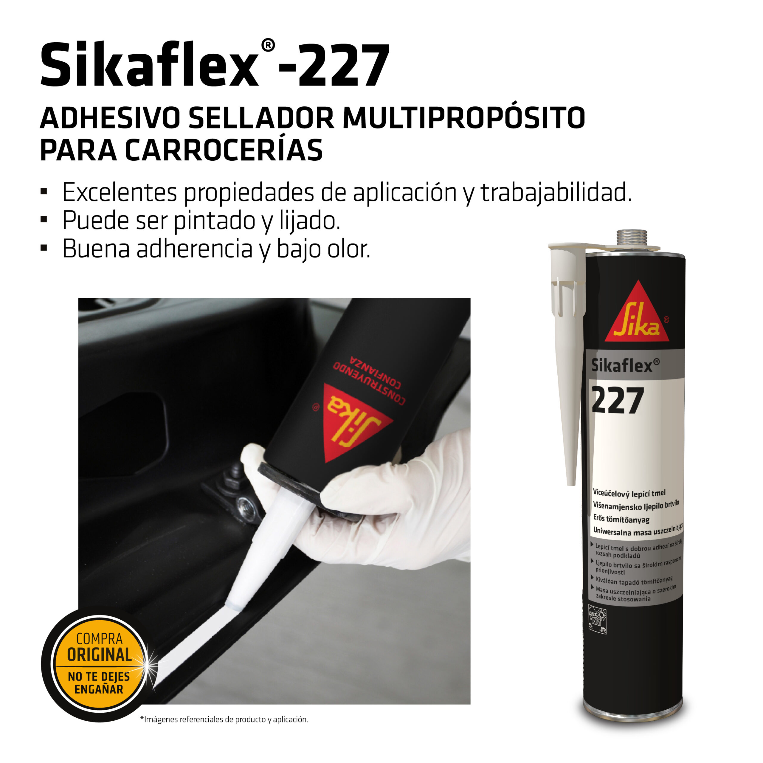 Sellador Para Carrocerías Sikaflex® -227 x 300 ml Negro