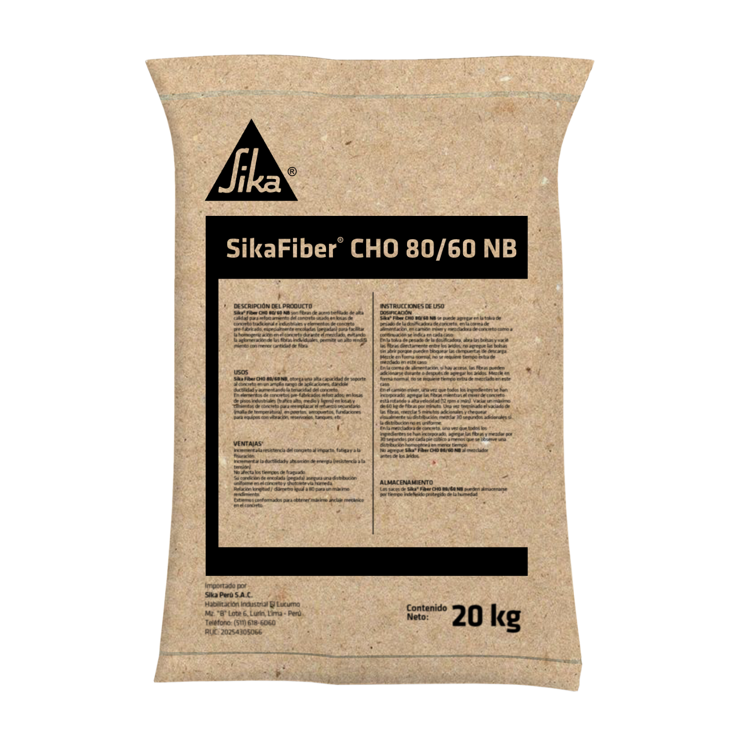 Fibra de Acero para Refuerzo de Concreto Sika® Fiber CHO 80/60 NB