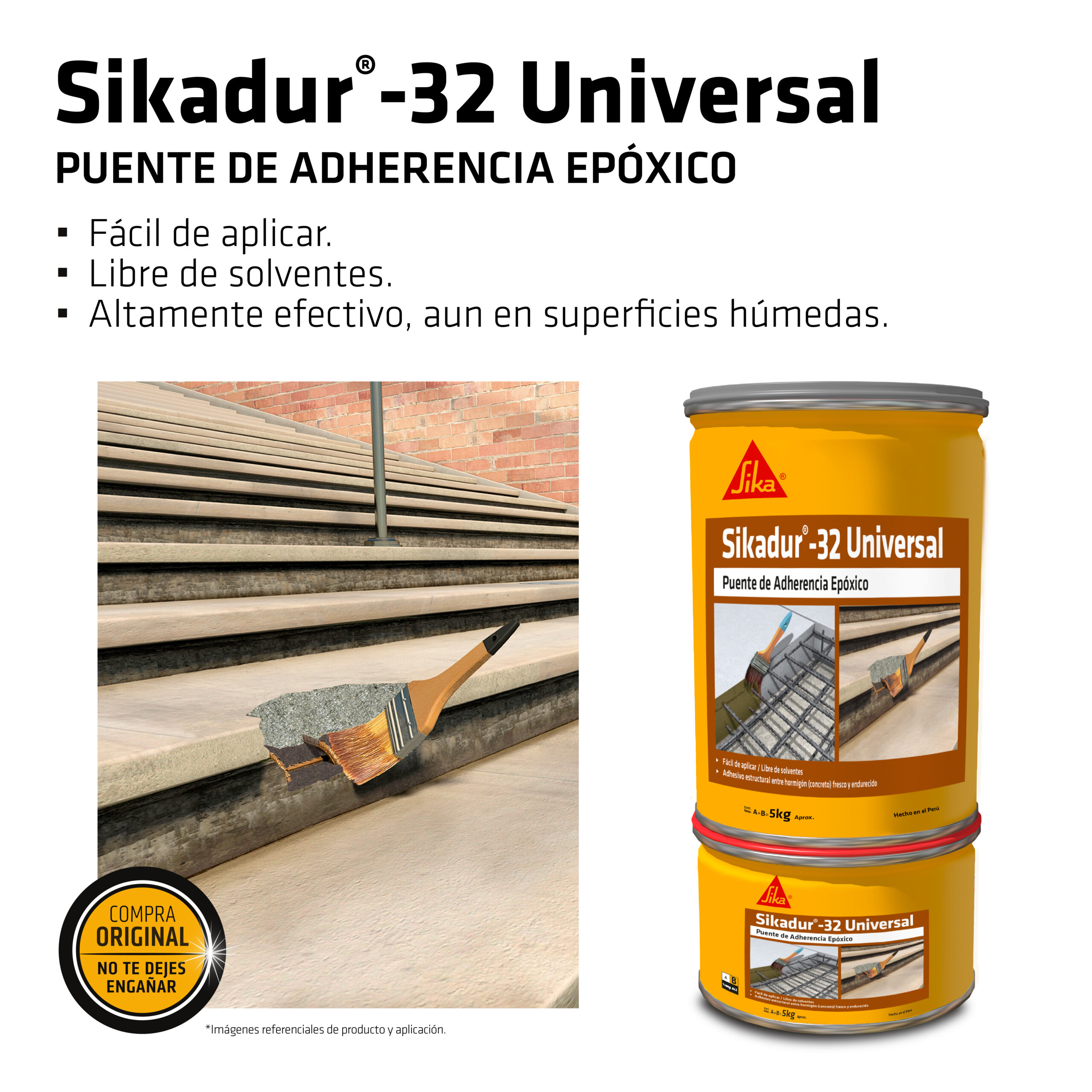 Puente de Adherencia Epóxico Sikadur®-32 Universal x 5Kg