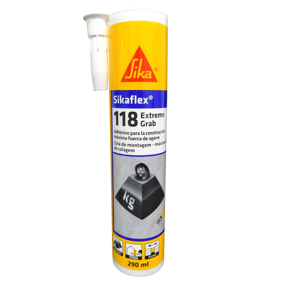 Adhesivo Elástico de Alto Agarre Inicial Sikaflex®-118 Extreme Grab x 290 ml