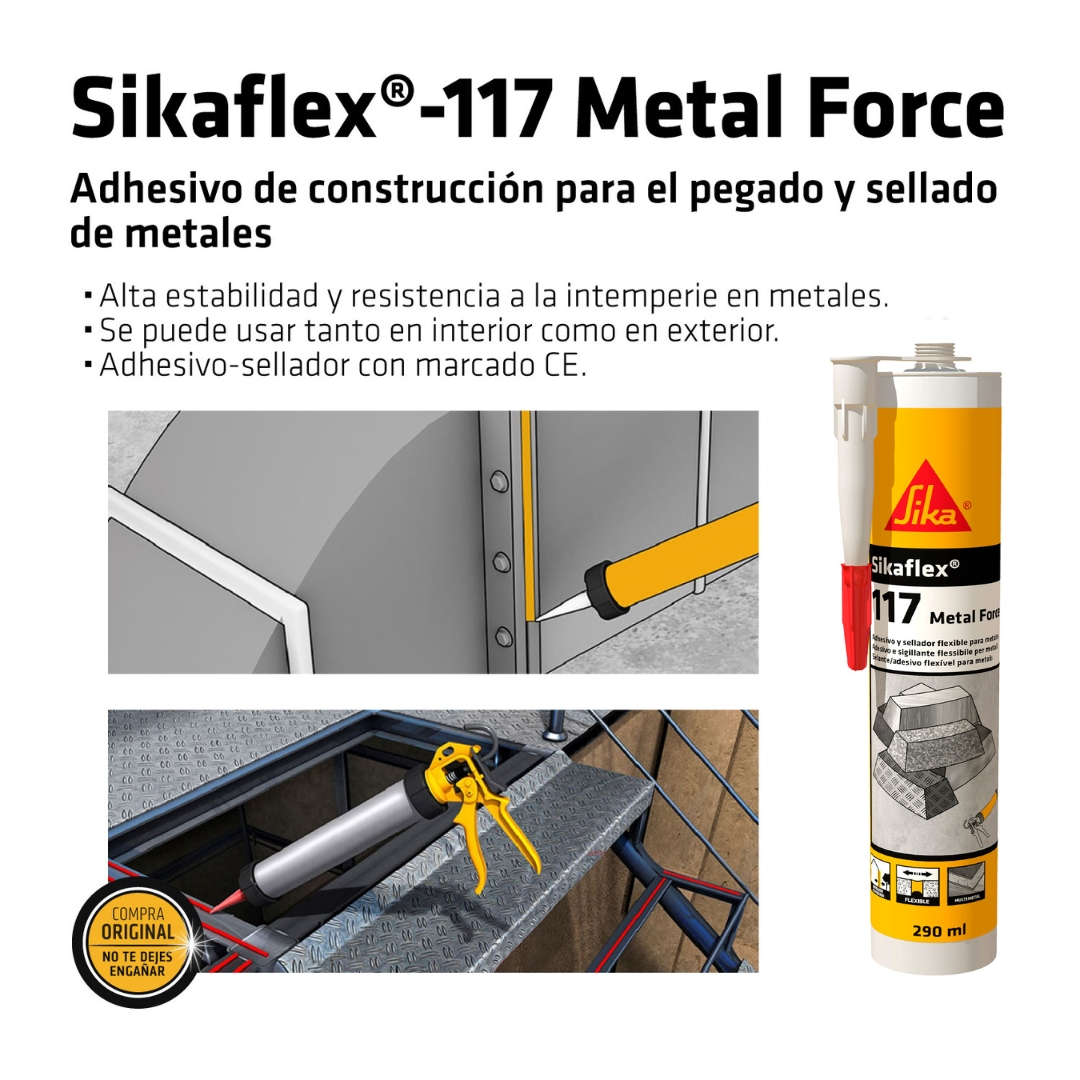 Adhesivo para el sellado de metales Sikaflex®-117 Metal Force x 290 ml