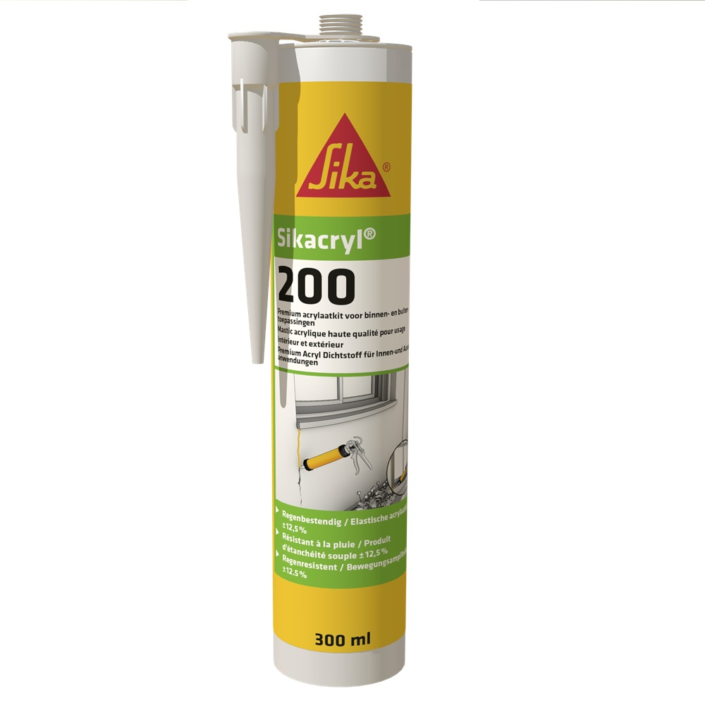 Sellador para fisuras interiores y exteriores Sikacryl®-200 x 300 ml
