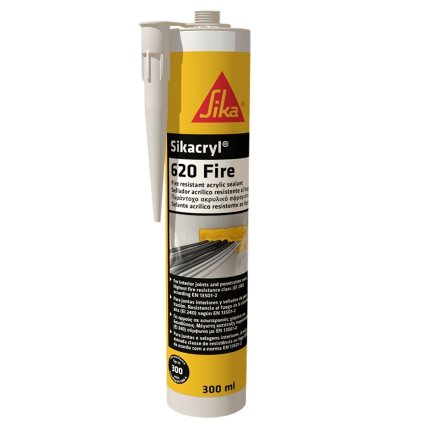 Sellador Acrílico Resistente al Fuego Sikacryl®-620 Fire x 300 ml