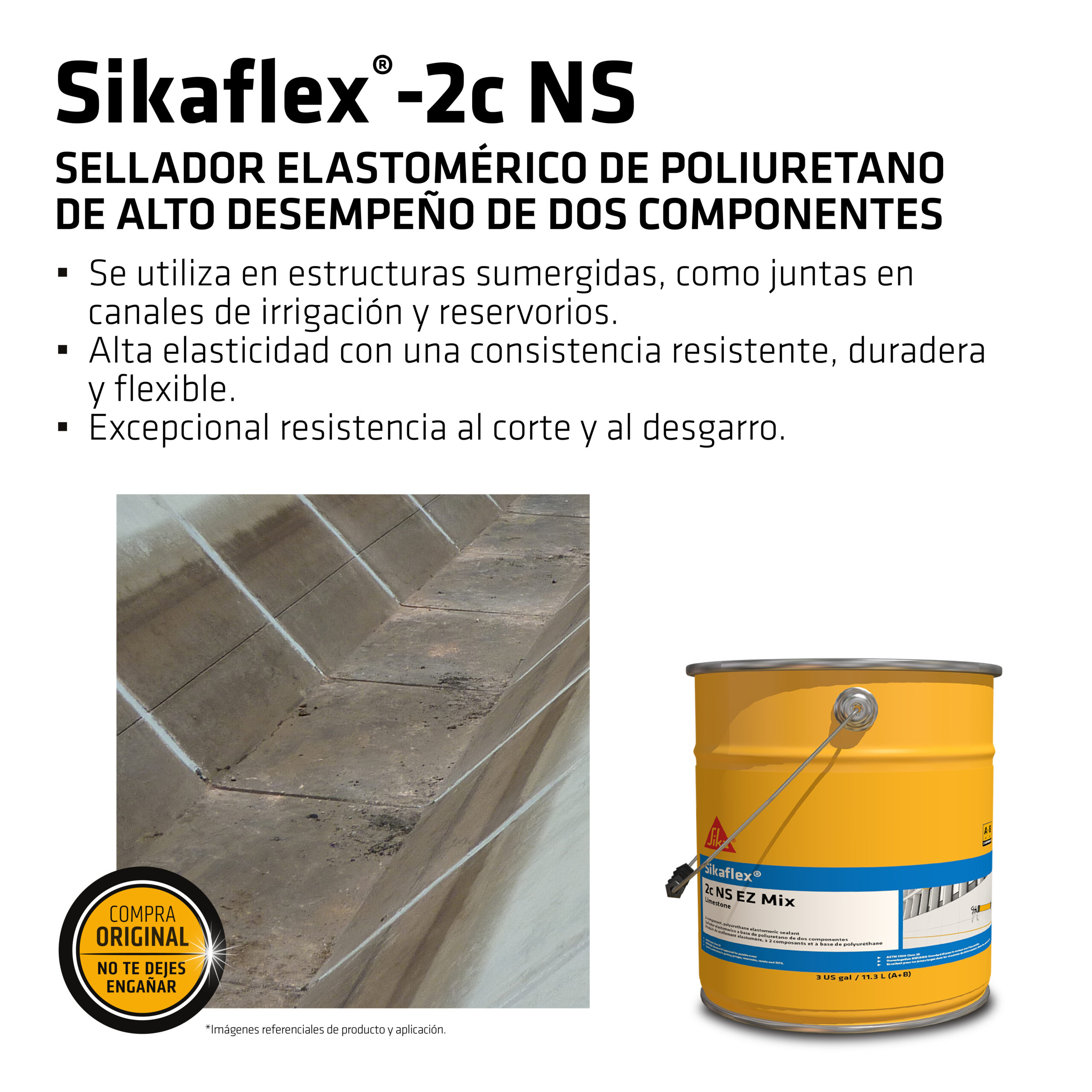 Sellador Elastomérico de Poliuretano Sikaflex®-2c NS EZ Mix x 1.5 Gal