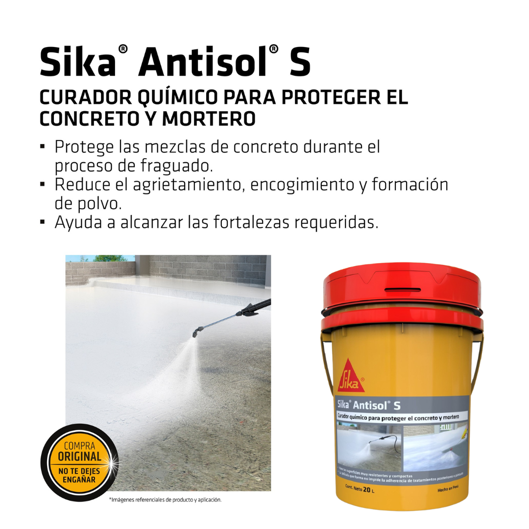Agente de Curado de Concreto Líquido Sika® Antisol®S x 20L