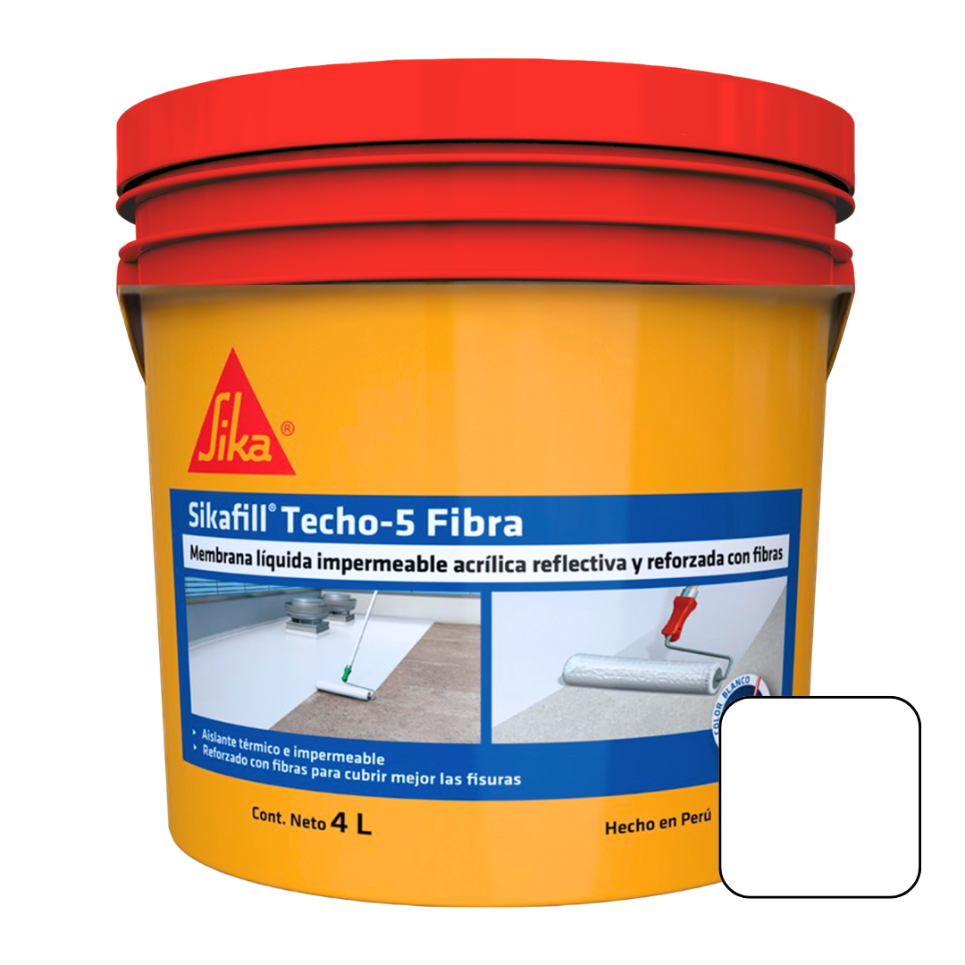 Membrana Impermeabilizante Sikafill® Techo-5 Fibra Blanco x 4L