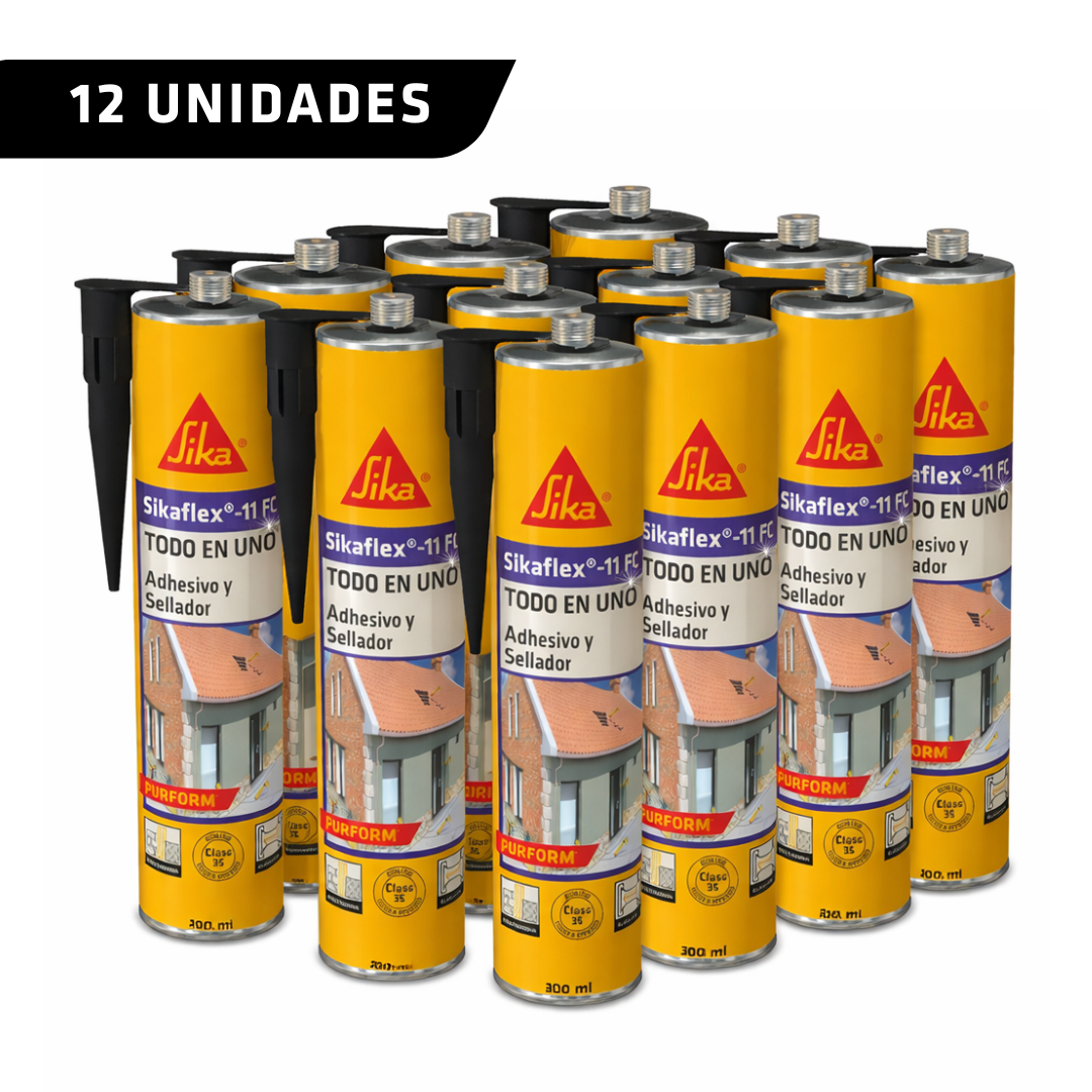 Caja x 12 Unidades Sellador Elástico de Juntas Sikaflex®-11 FC Purform® 300 ml