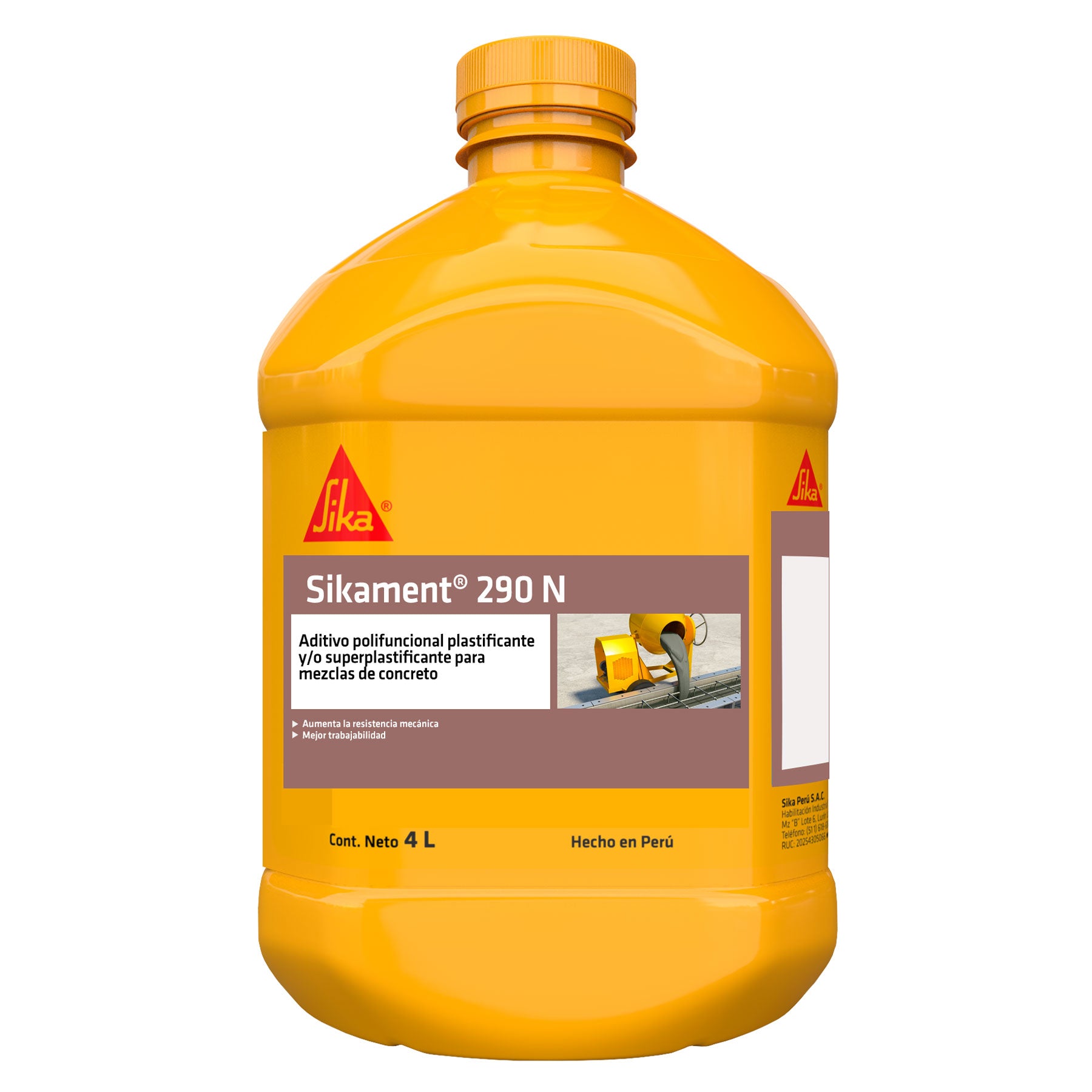 Plastificantes para concreto Sikament-290 N X 4 L